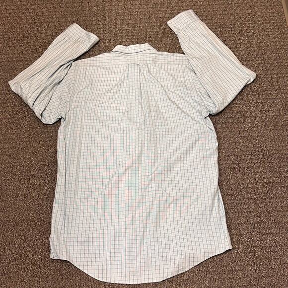 Lands End Shirt‎ Men’s Size 16-36 Tall Pinpoint Oxford Blue Pinstripe Button Up - Picture 3 of 6